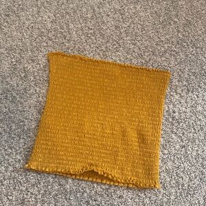 Hot Kiss Mustard Yellow Crop Top